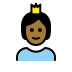 person with crown, medium-dark skin tone